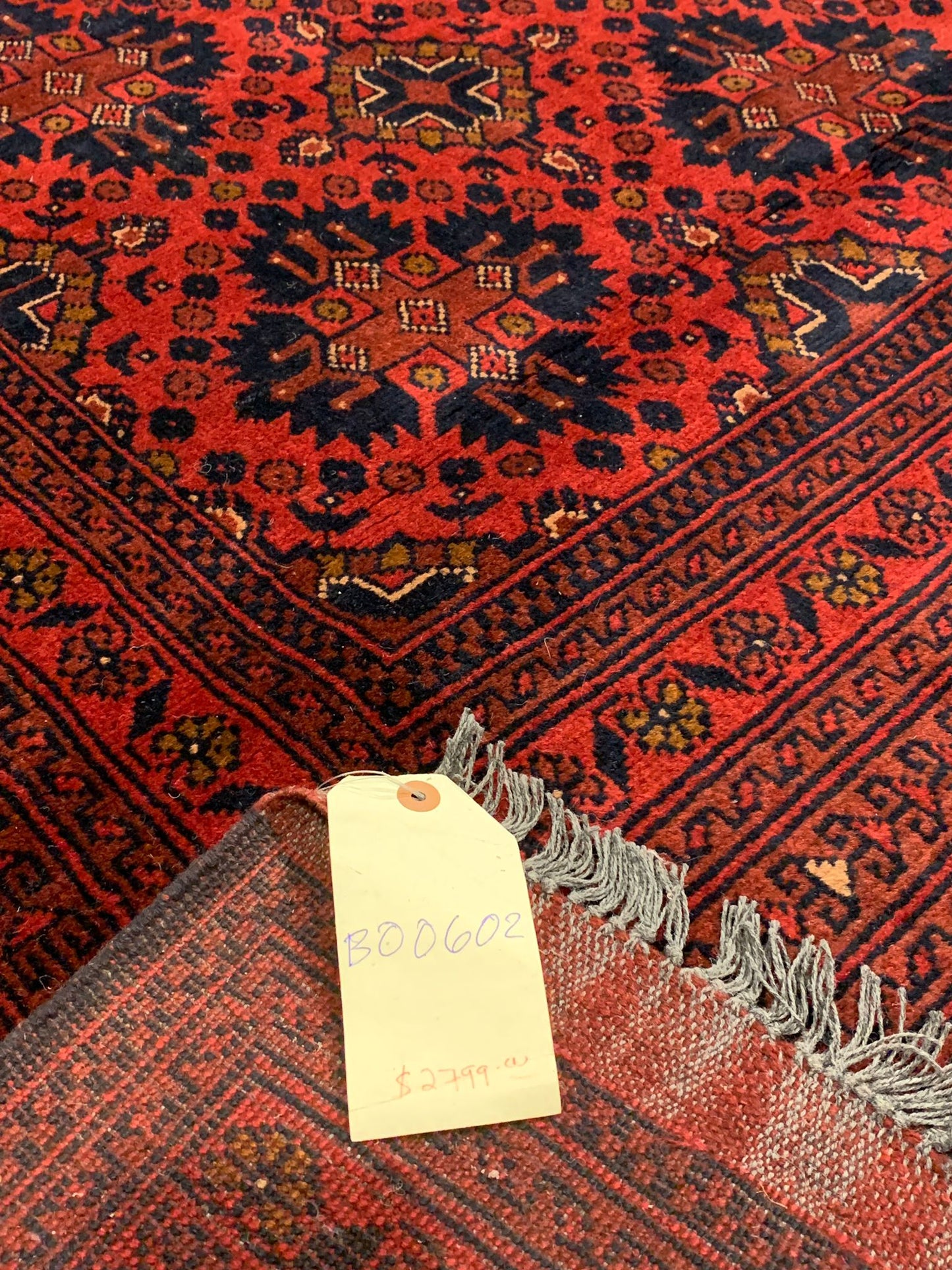 Terkaman Tribal Afghan Oriental Rug, size 3" 10" x 15' 6"  (C)