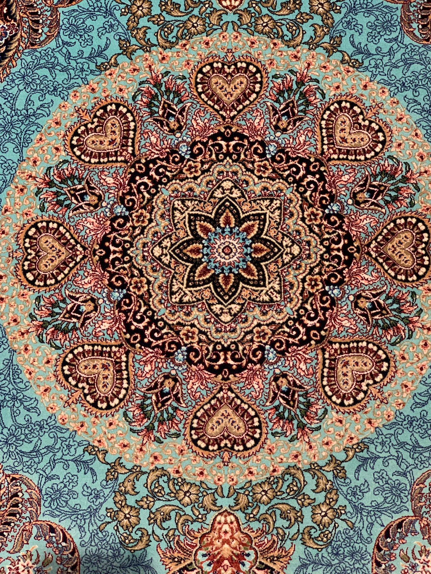 Exquisite 100% Silk Persian Tabriz Rug – Elegant and Luxurious, size 2' 6" x 4"
