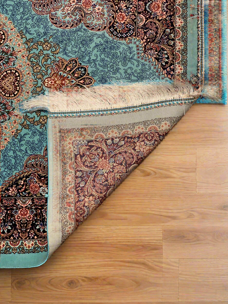 Exquisite 100% Silk Tabriz Rug – Elegant and Luxurious, size 2' 6"x 4"