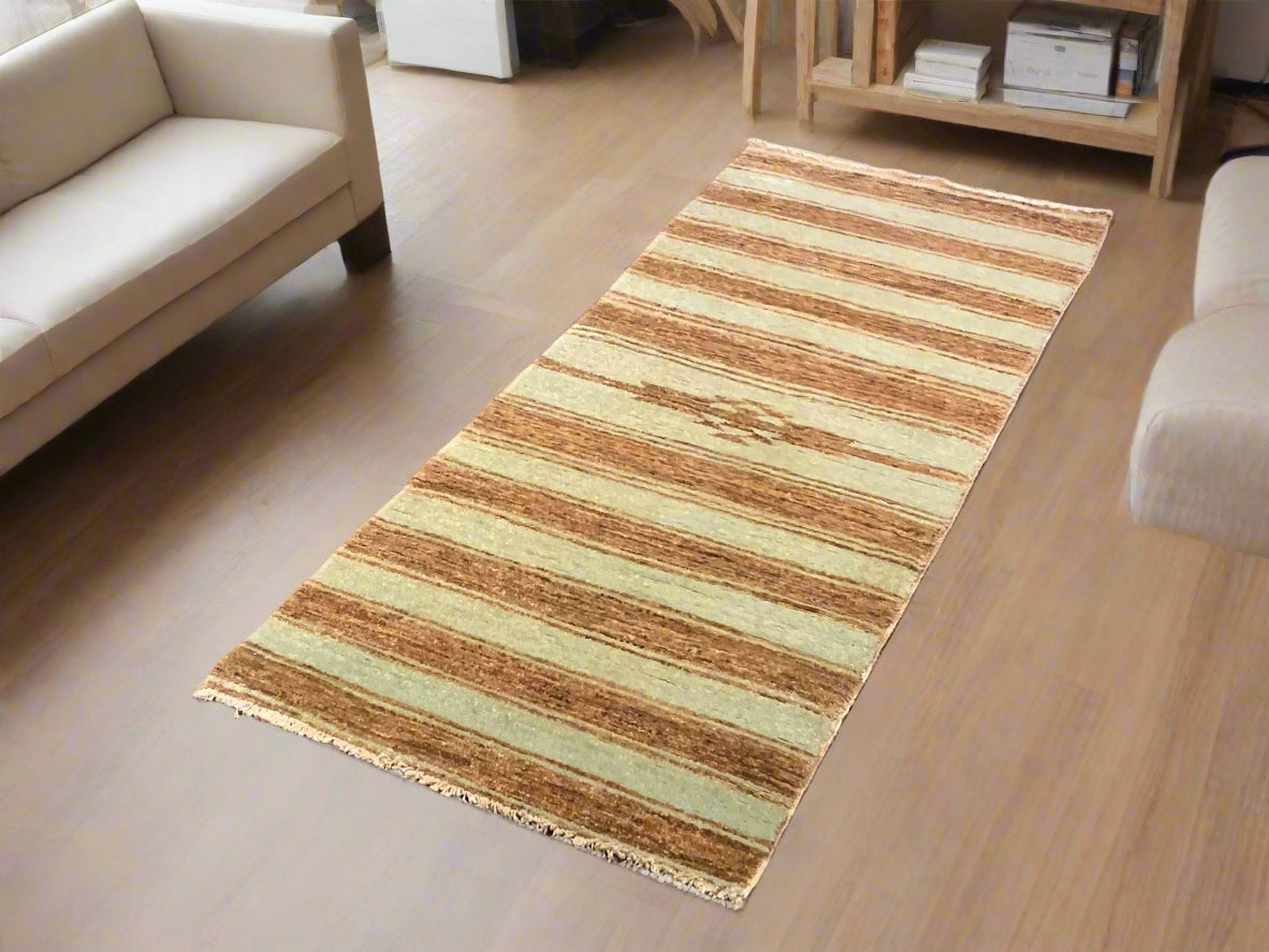 Hand-Knotted Sultanabad Vegetable-Dyed Wool Rug, 2' 2" x 6' (K)
