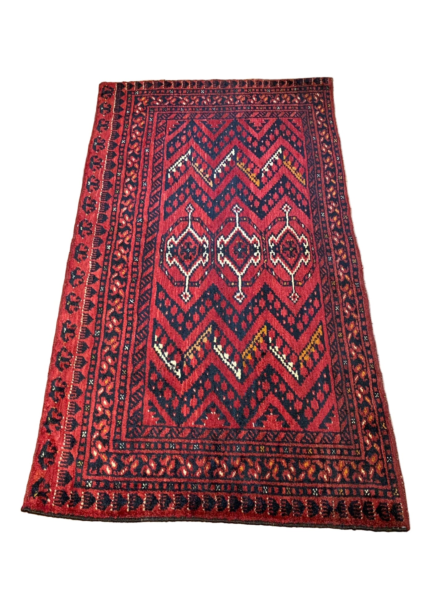 Terkaman Tribal Afghan Oriental Rug, 2' 8" x 5' 2" (C) Antique