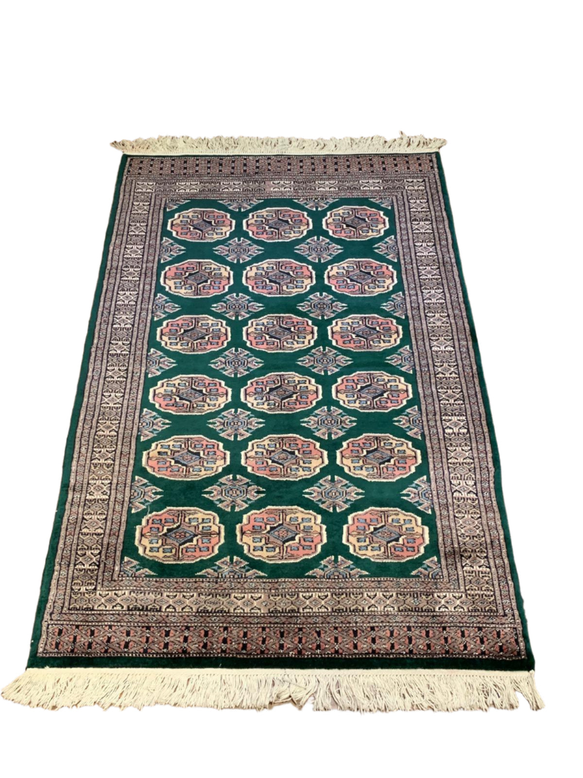 Hand-Knotted Pakistan Kashmiri Silk Wool Blend Rug, 3' x 4' 10" (E)