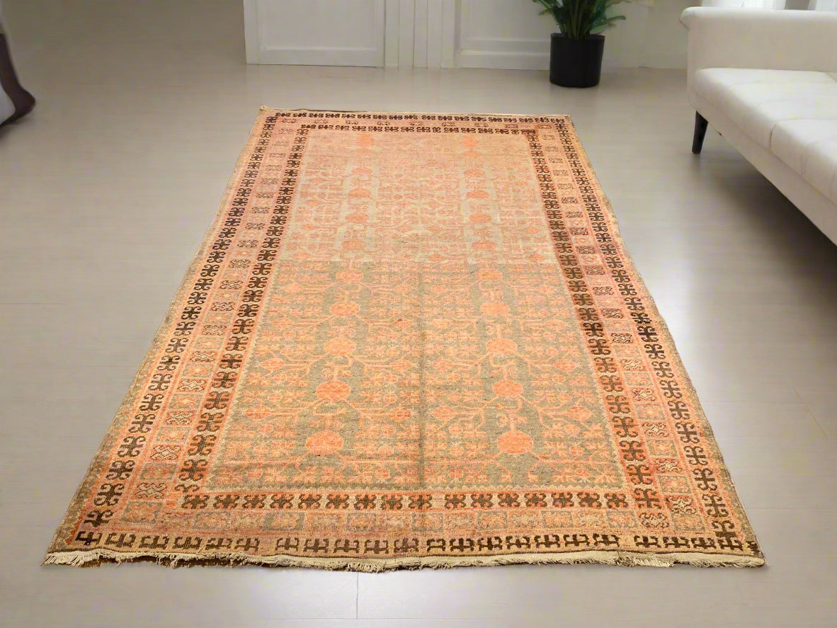 Antique Khotan Samarkand Rug, circa 1910's, 5' 8" x 10' 4"
