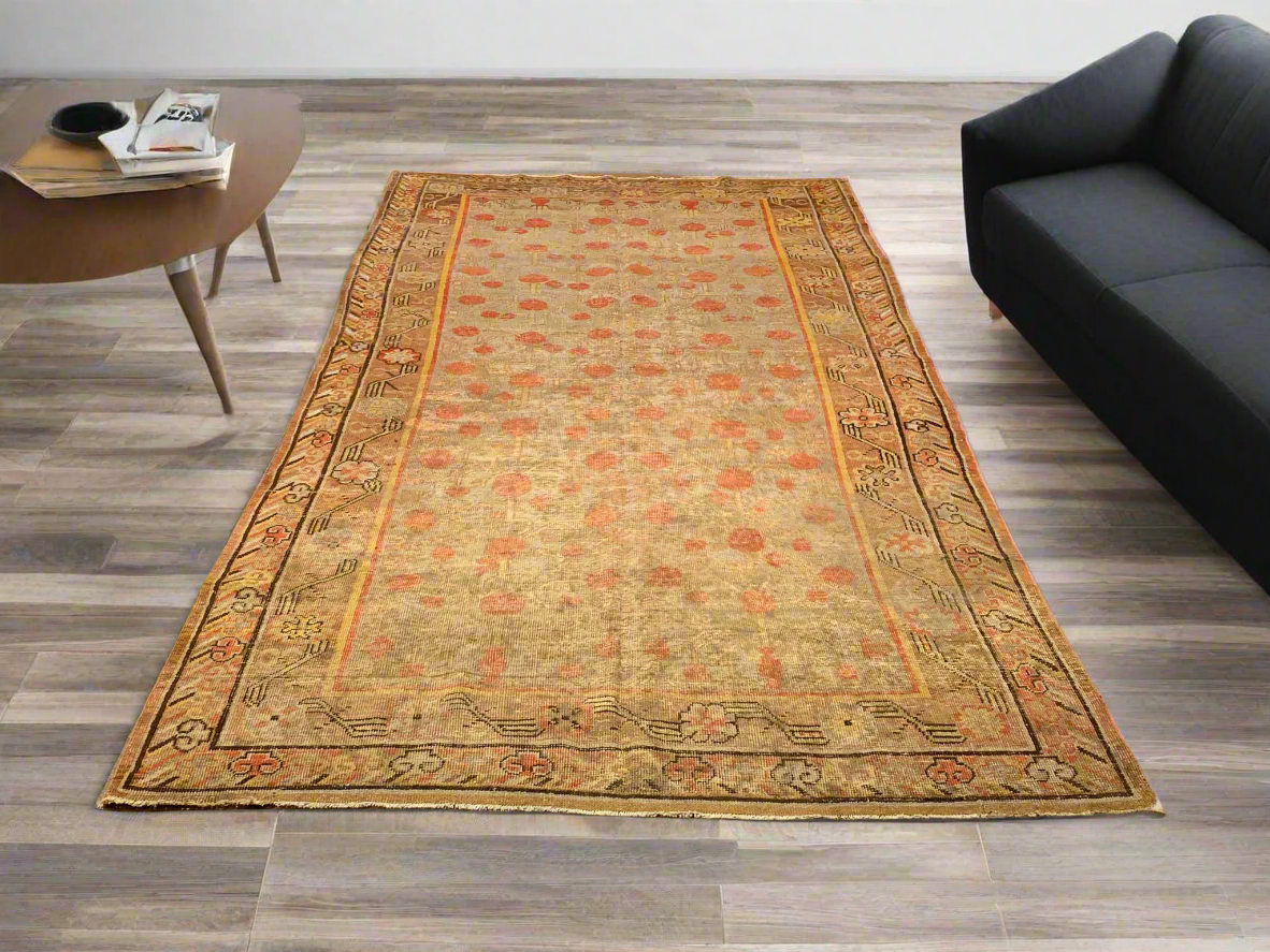Antique Khotan Samarkand Rug, circa 1910's, 5' 2" x 10' 2"