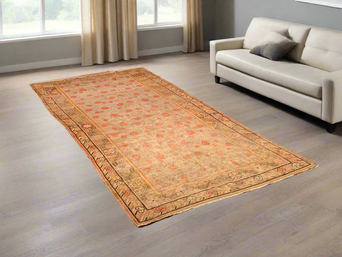 Antique Khotan Samarkand Rug, circa 1910's, 5' 2" x 10' 2"