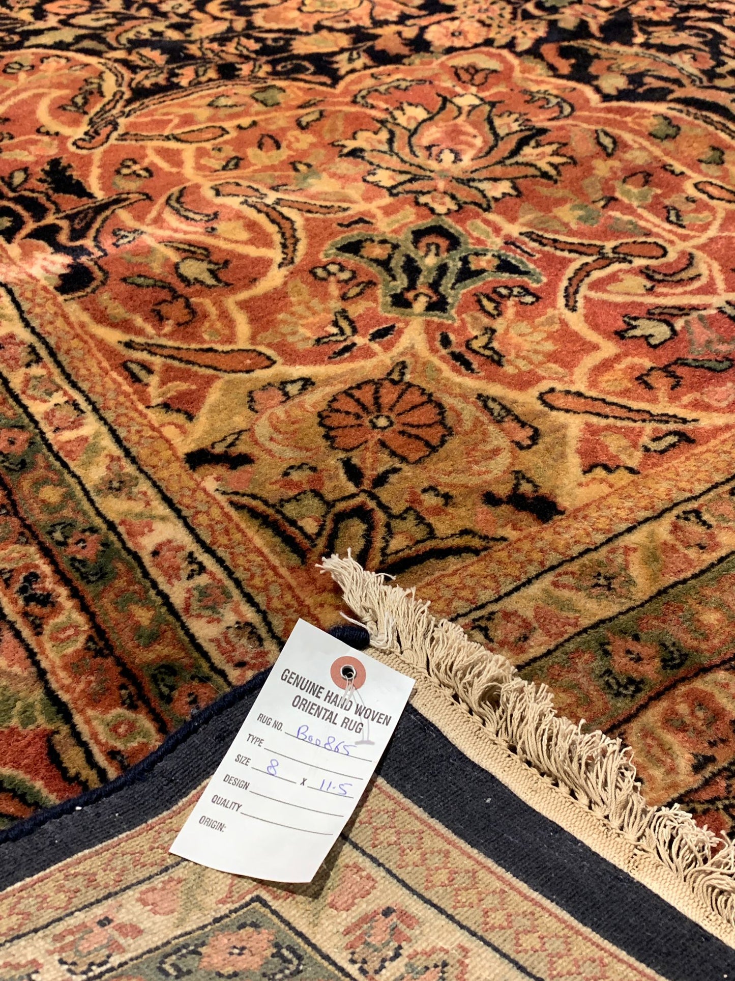 Sultanabad 100% wool Hand Made Rug, 8' x 11' 5" (P)