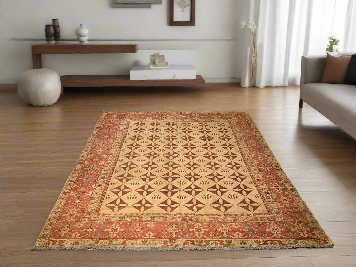 Afghan Kilim Handwoven flatweave Rug, 8' 2" x 9' 4"