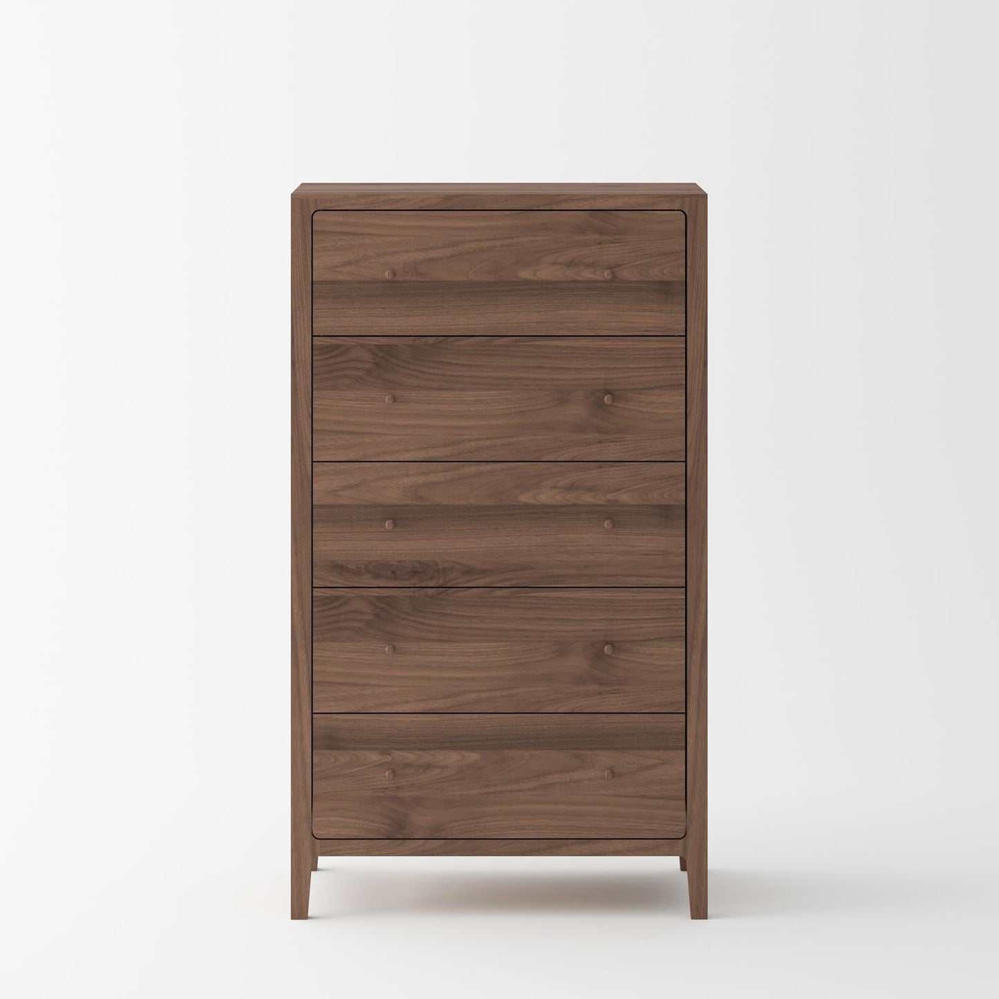 Isabella Mid Century 5 Drawer Chest - American Black Walnut