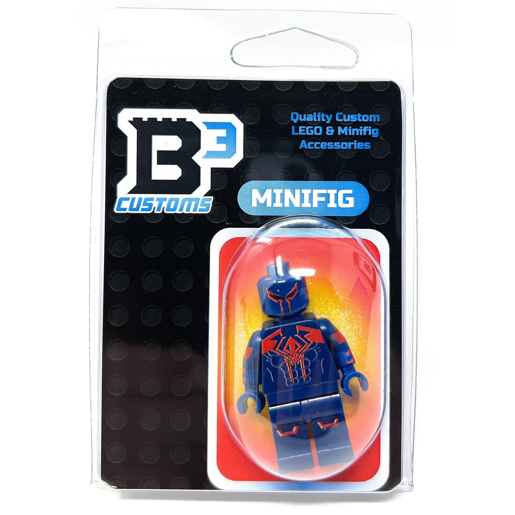 Minifig personnalisée Spider-Man 2099 fabriquée avec des pièces LEGO - B3 Customs