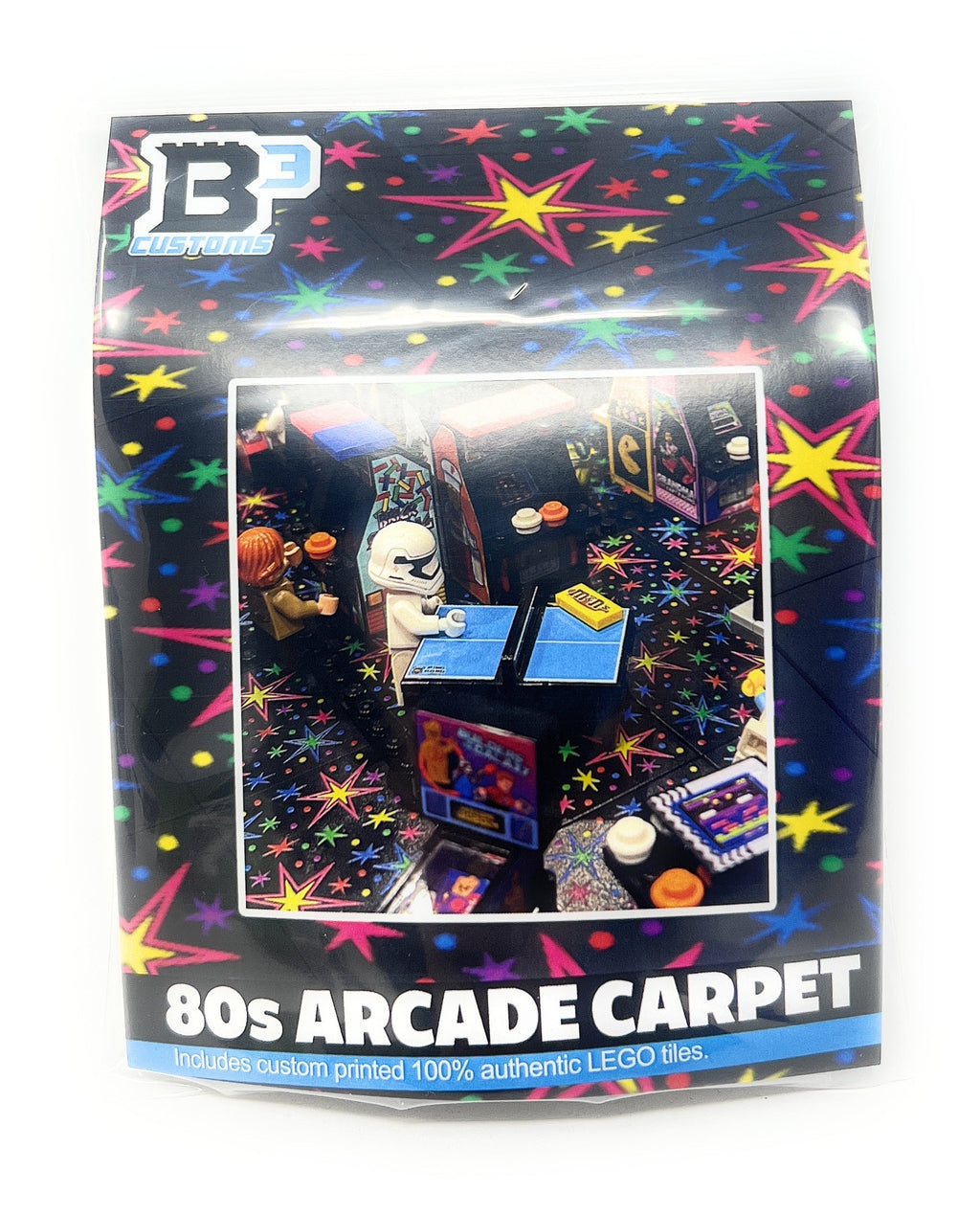 80's Arcade Carpet 6x6 Tiles (Bursts) - (Pack of 10)