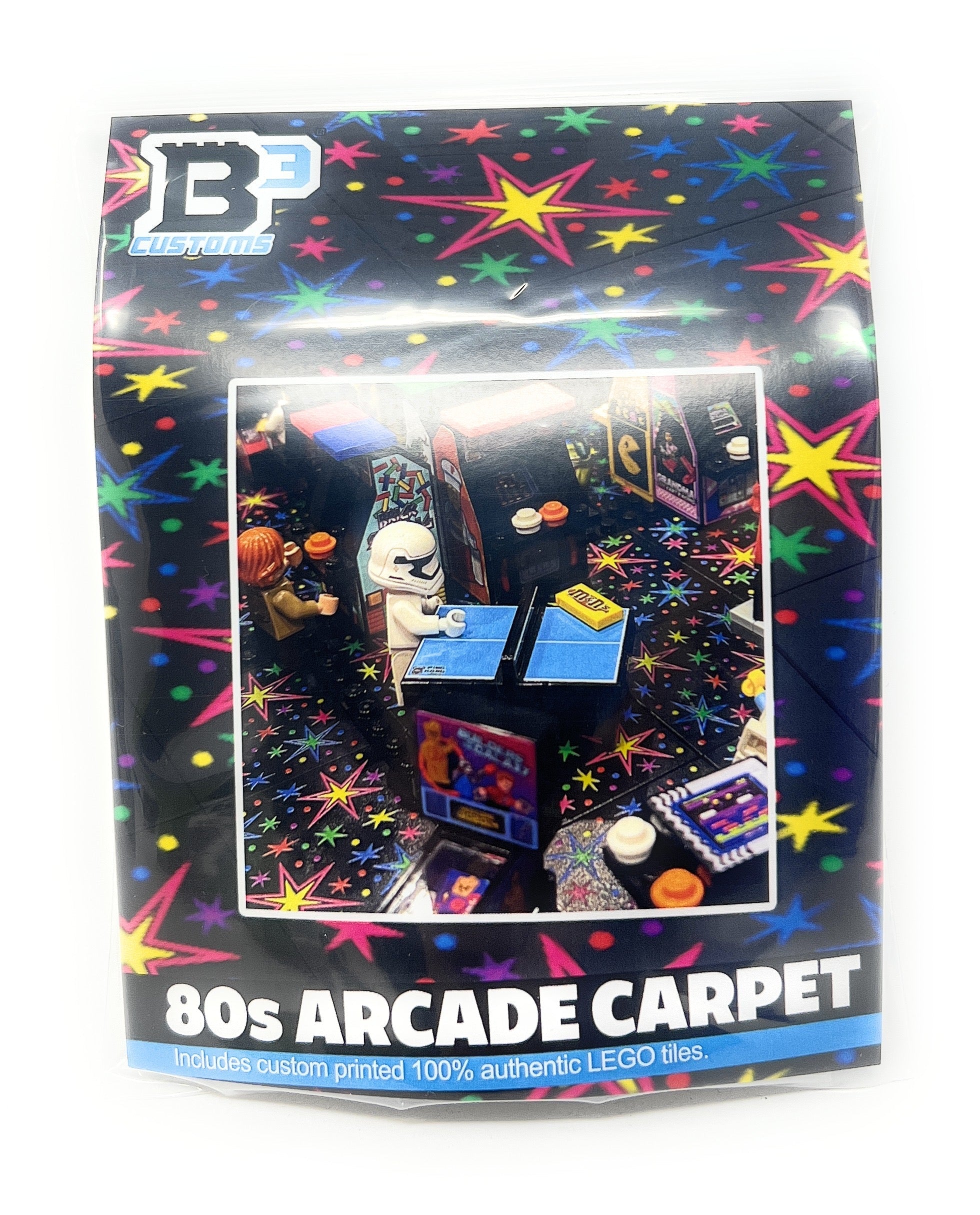 80's Arcade Carpet 6x6 Tiles (Bursts) - (Pack of 10)
