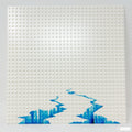 LEGOベースプレートで作られた北極の割れた氷／氷河ベースプレート - B3カスタムズ