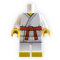 Corps de figurine de karaté ceinture orange