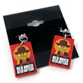 Boucles d'oreilles de jeu vidéo Red Brick Redemption fabriquées à partir de pièces LEGO - B3 Customs