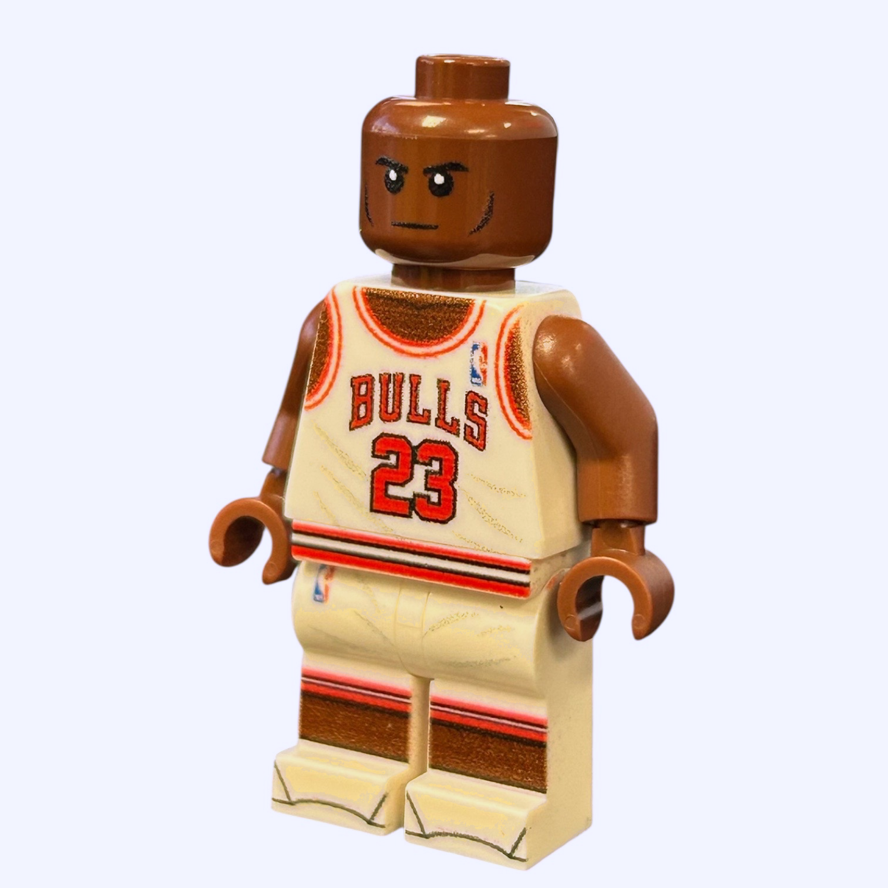 MJ #23（ホワイトジャージ）バスケットボールプレイヤーミニフィグ LEGOパーツ使用 - B3 Customs