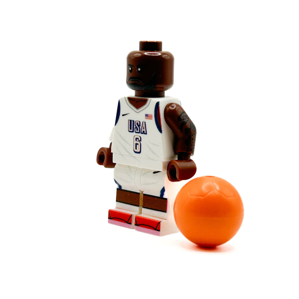 Lebron #6 USA Olympics (2024) Basketball Player Minifig