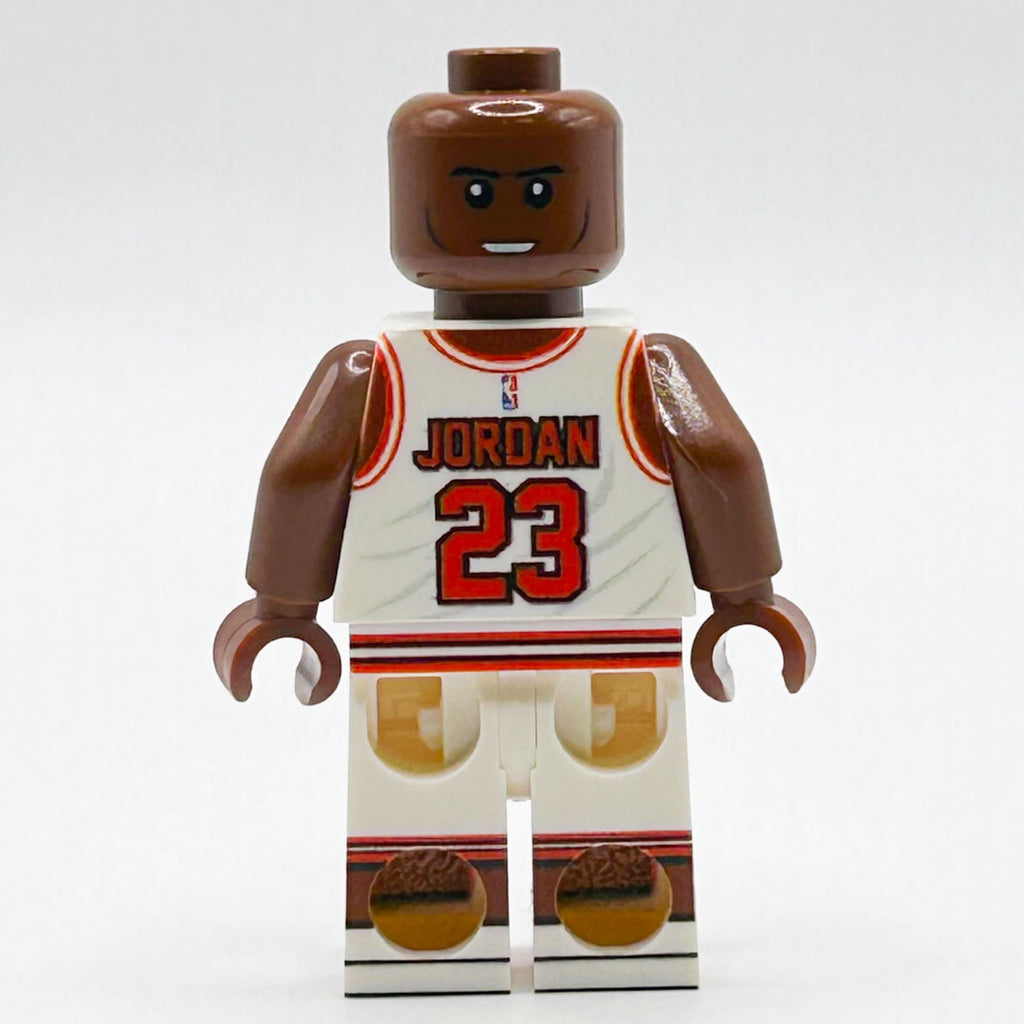 MJ #23（ホワイトジャージ）バスケットボールプレイヤーミニフィグ LEGOパーツ使用 - B3 Customs