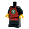 Torse de figurine Minifig d'employé barista pour tablier de Noël SoManyBucks Coffee - B3 Customs
