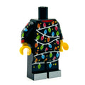 Pyjama de Noël Lumineux Classique sur Corps de Minifig Noir - B3 Customs