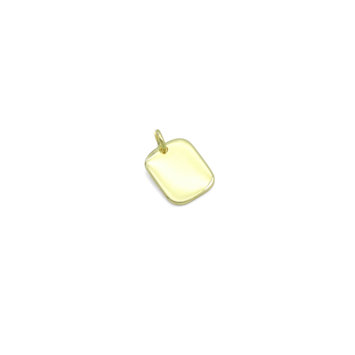 Gold Angel Number Rectangle Charms/Pendants, Sku#LX931