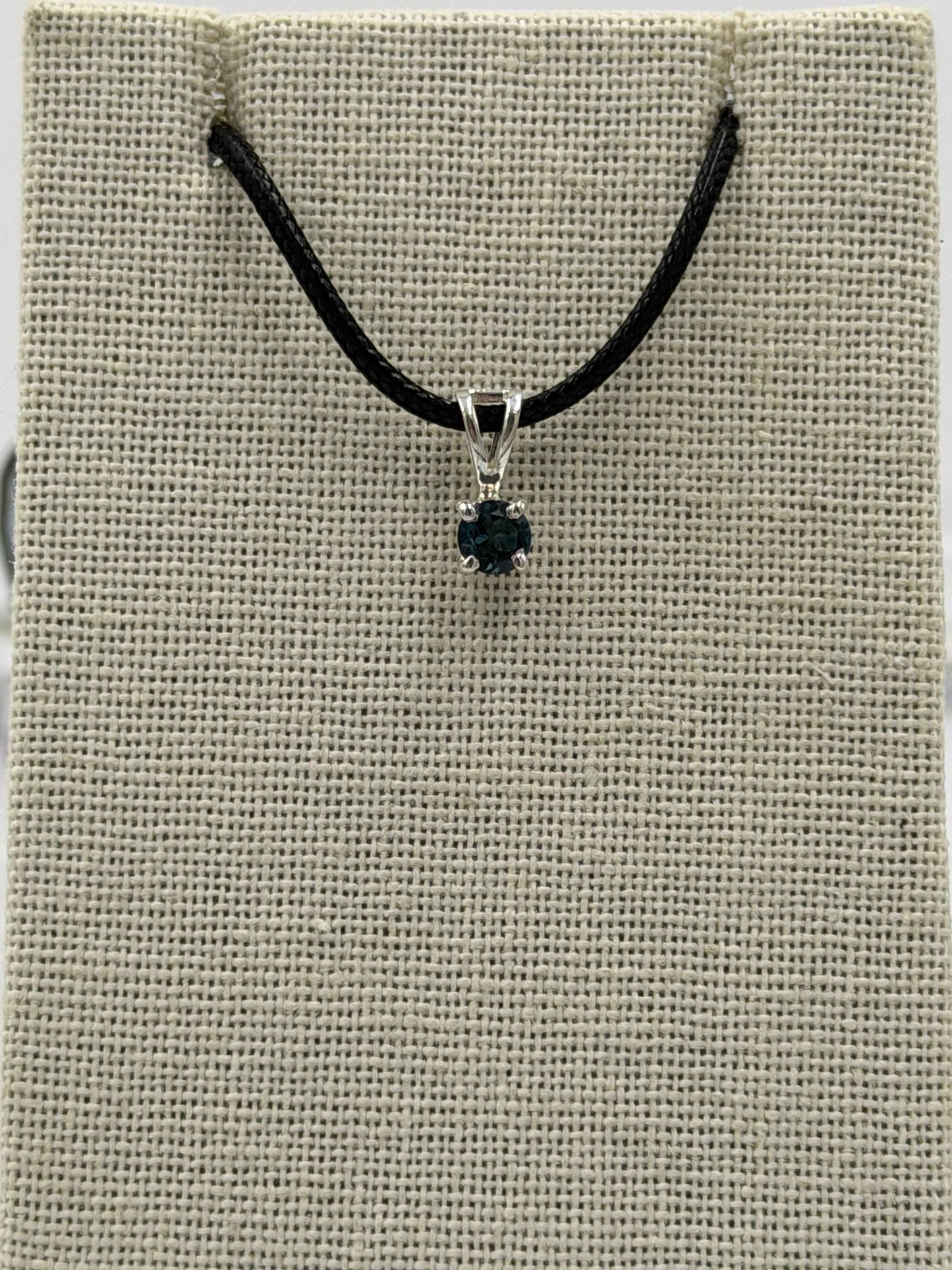 Sterling Silver Round London Blue Topaz Pendant