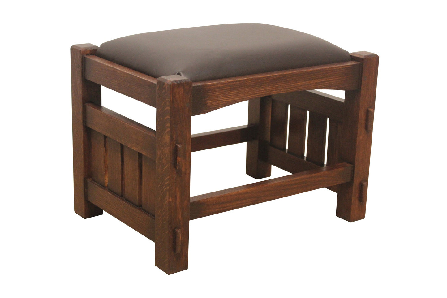 Mission Oak Footstool - Wide Spindles (2 Colors Available)