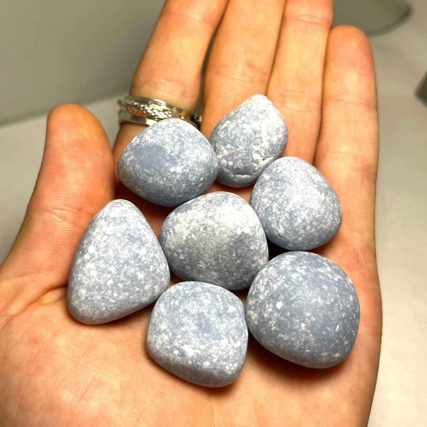 Angelite Tumbled Pocket Stone