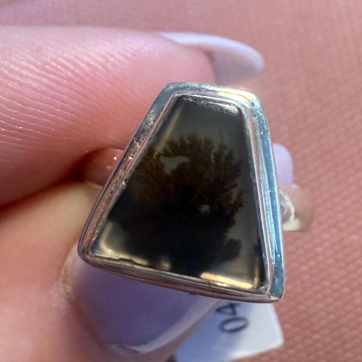 Dendritic Tree Agate Ring - Each Unique Art