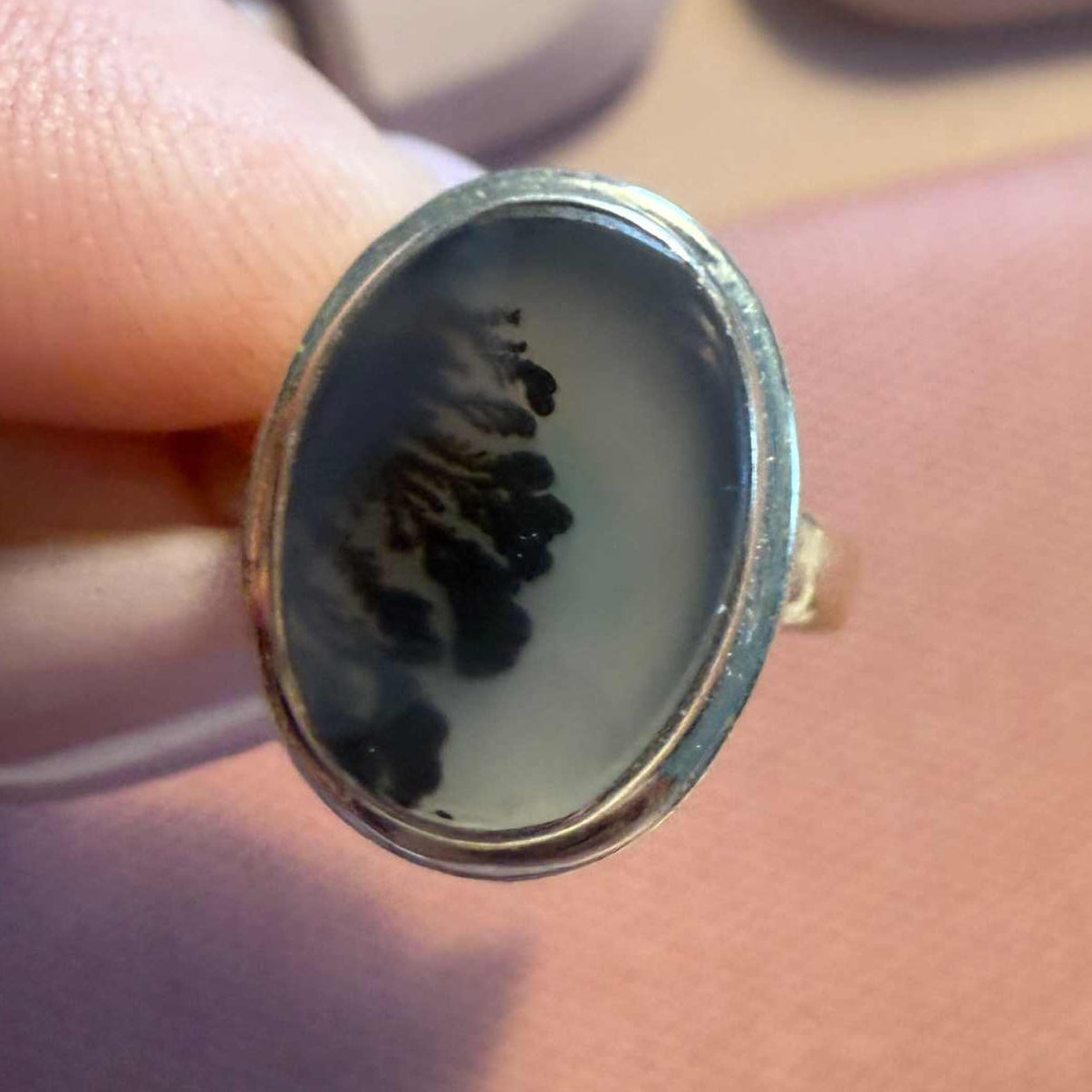Dendritic Tree Agate Ring - Each Unique Art