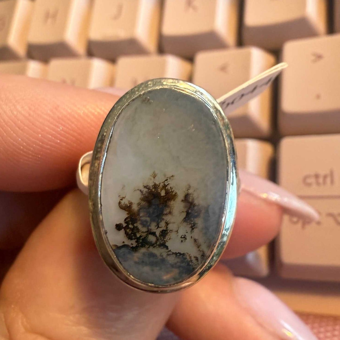 Dendritic Tree Agate Ring - Each Unique Art