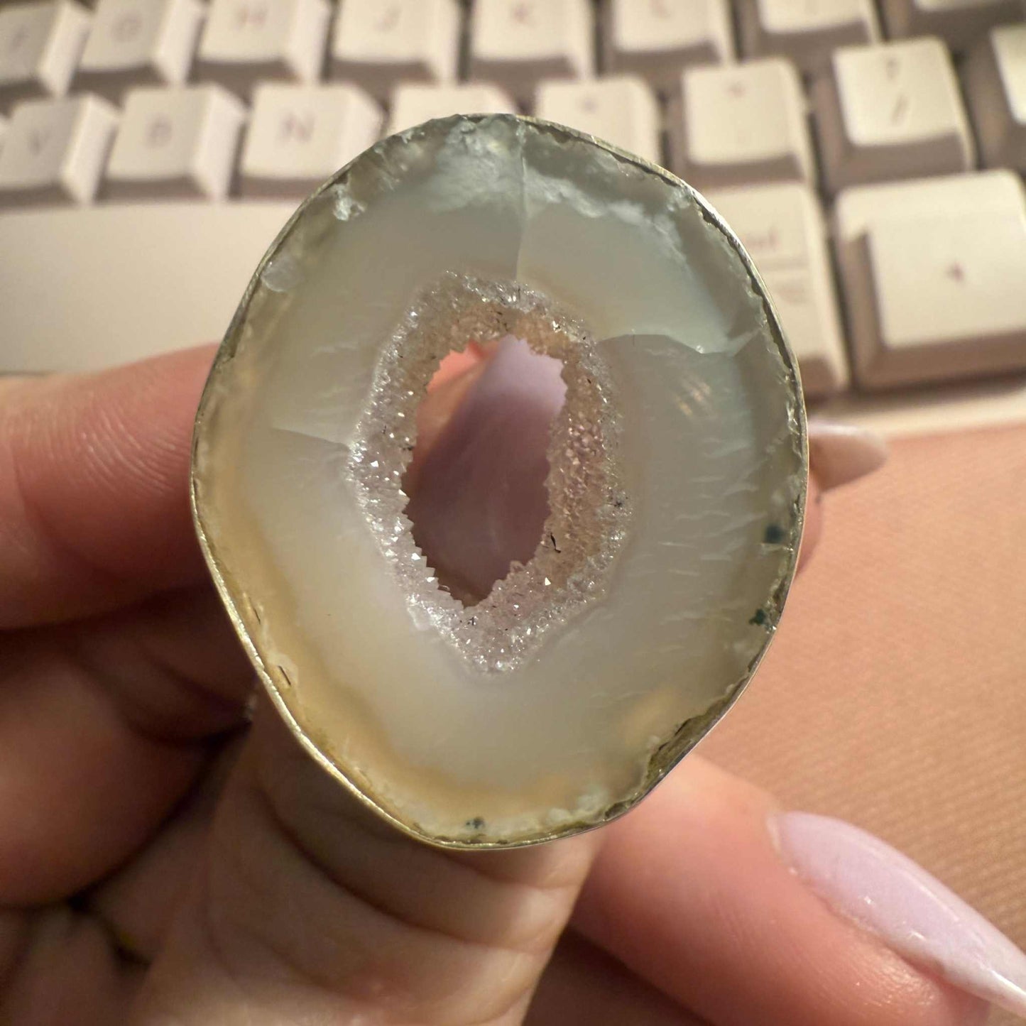 Agate Slice Statement Ring – Size 9