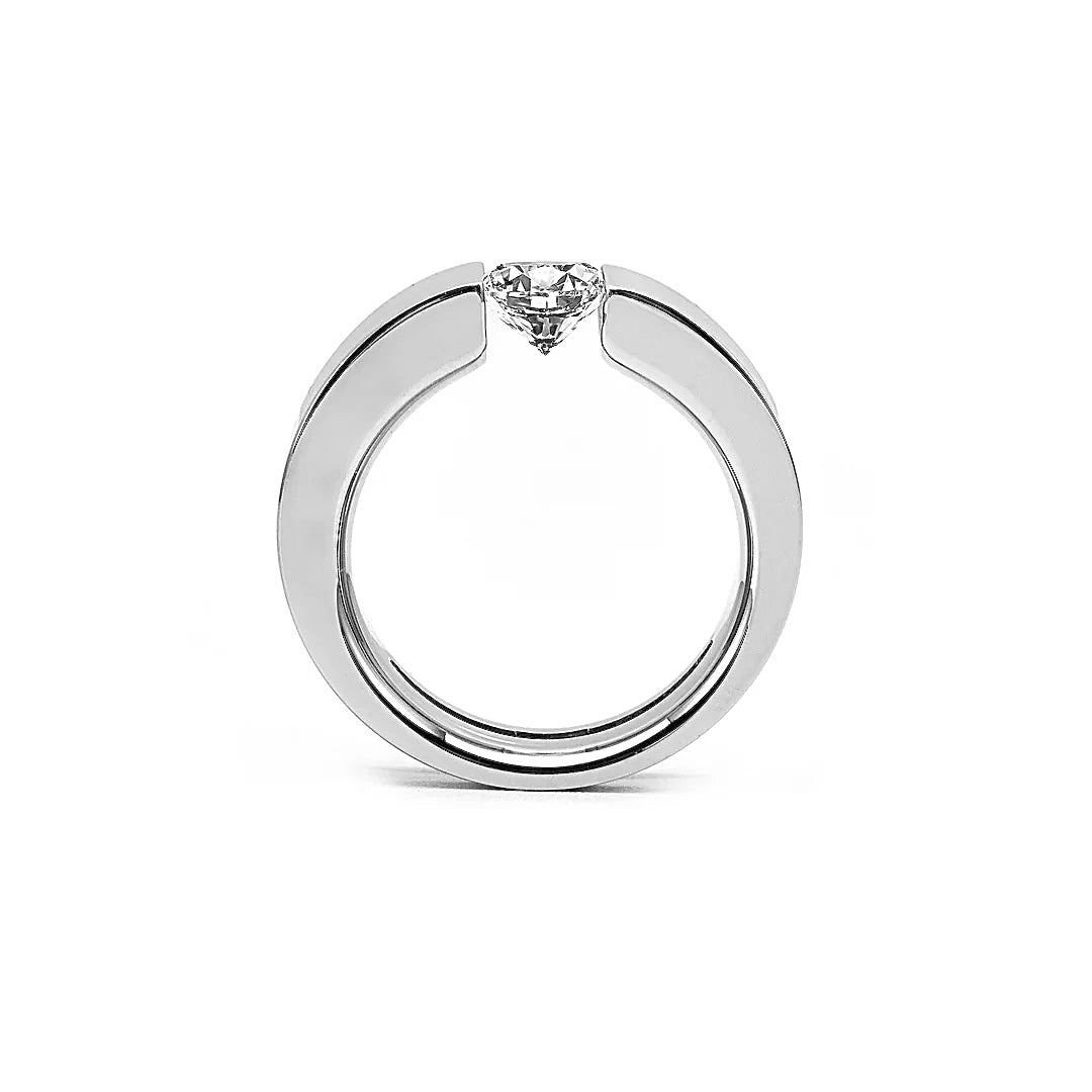 RG094W B.Tiff Tension 1 ct Princess Cut Solitaire Ring