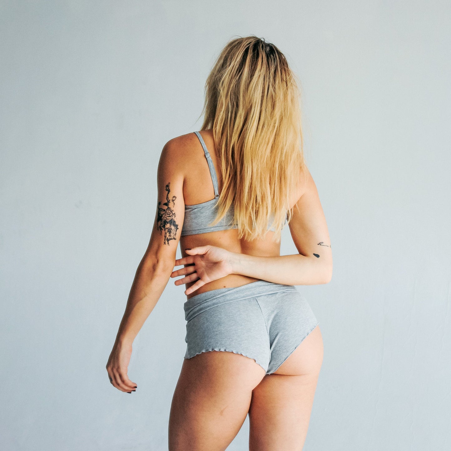 90s Boyshort - CloudRib™ Grey