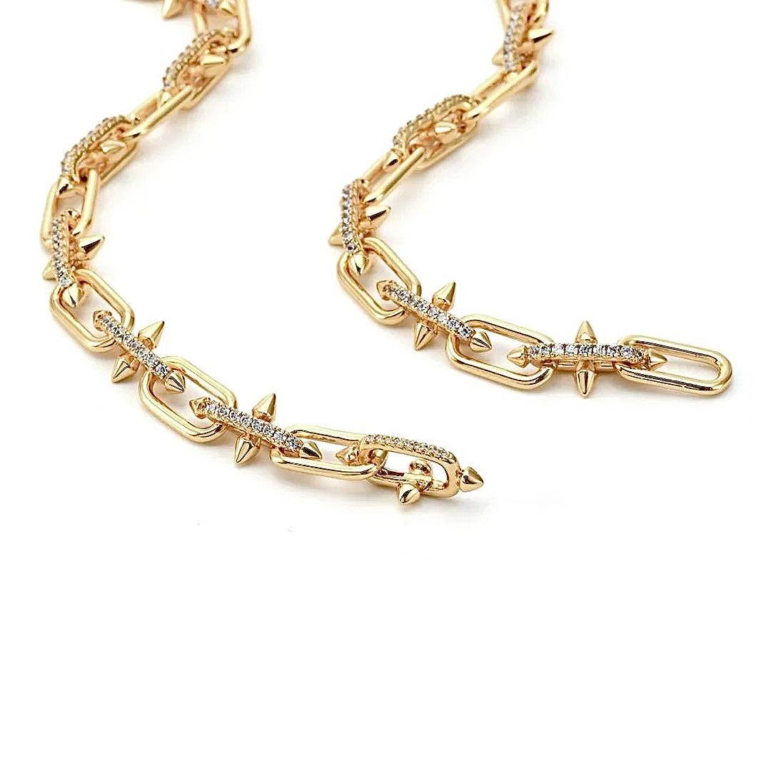 C515G B.Tiff Gold Talon Chain Necklace