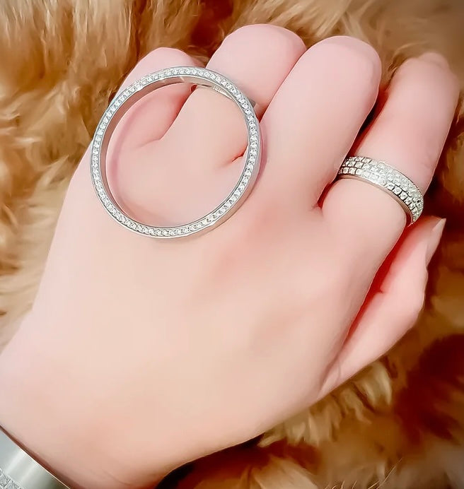 RG099W B.Tiff Pavé Hoop Ring  [Thin Band]