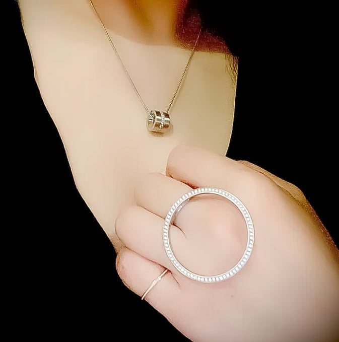 RG099W B.Tiff Pavé Hoop Ring  [Thin Band]