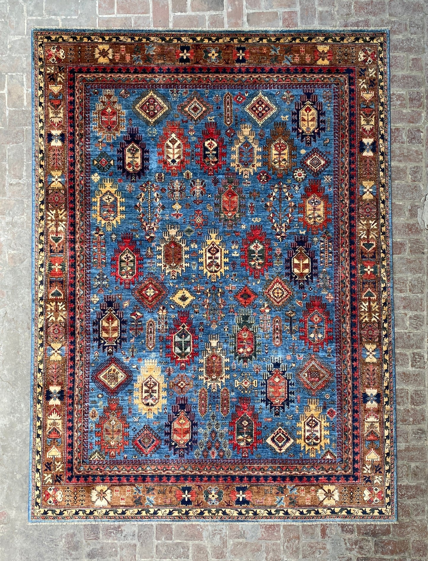 Hand-Knotted Agra Vegetable-Dyed Wool Rug, 9' 8" x 12' 0"