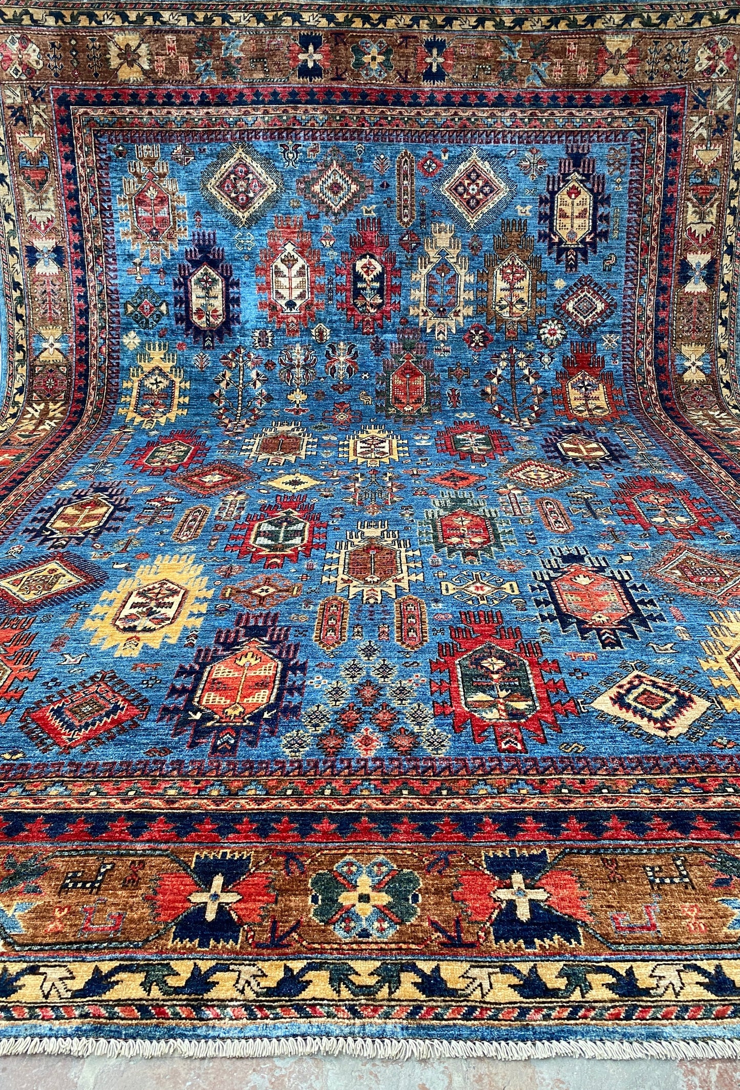 Hand-Knotted Agra Vegetable-Dyed Wool Rug, 9' 8" x 12' 0"
