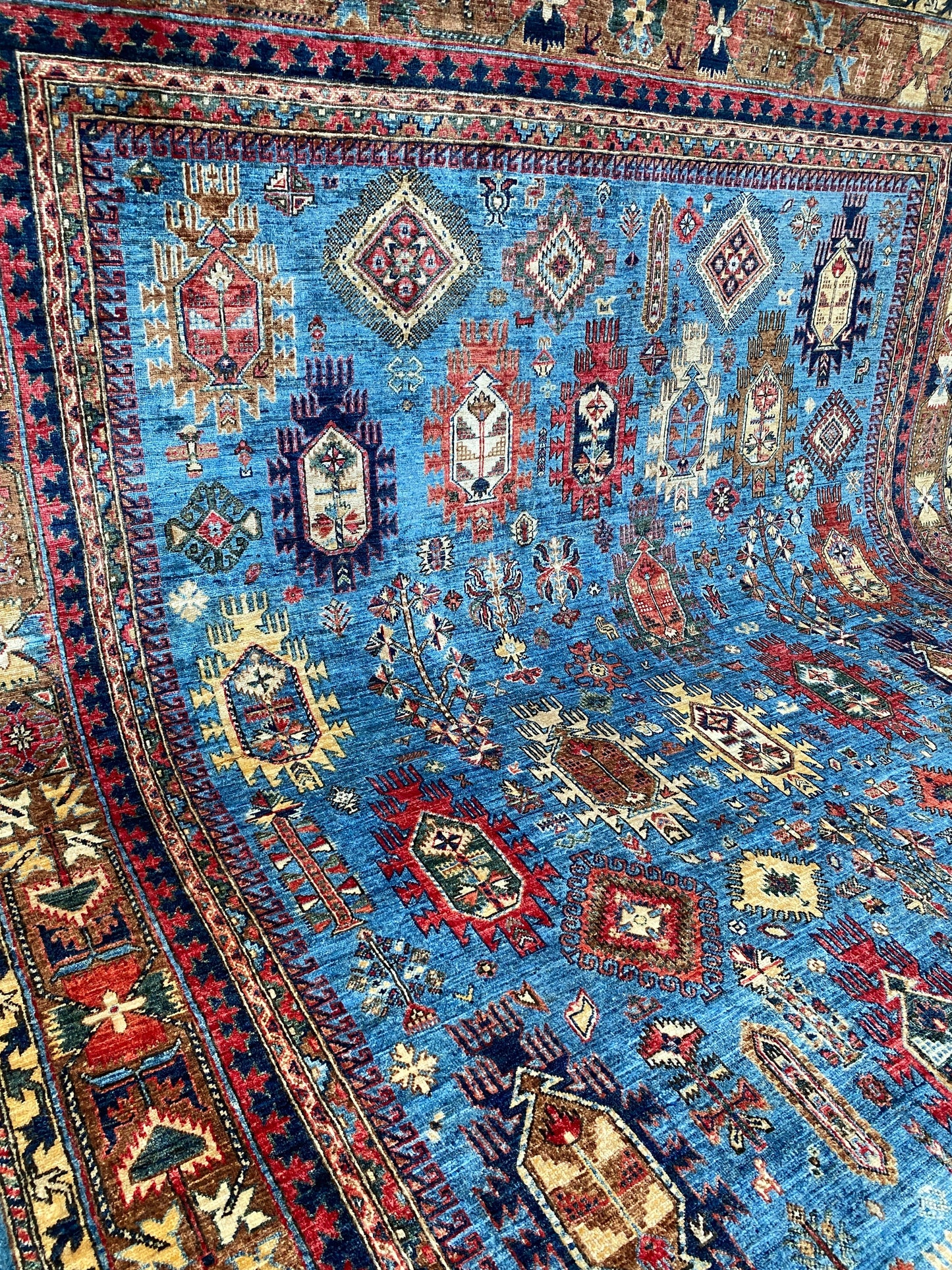 Hand-Knotted Agra Vegetable-Dyed Wool Rug, 9' 8" x 12' 0"