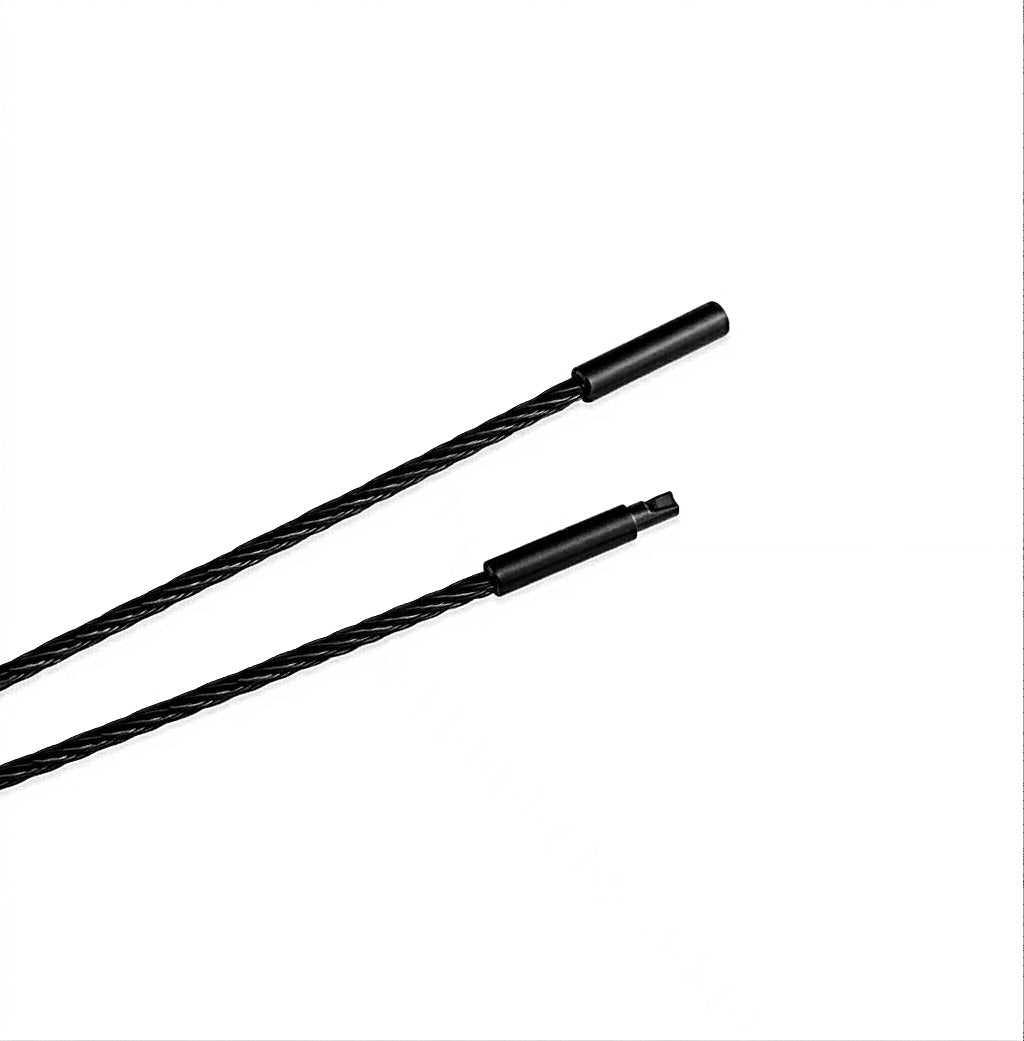 C015B Black Structured Wire Choker Chain Necklace/ 1.2mm (An exclusive clasp design)