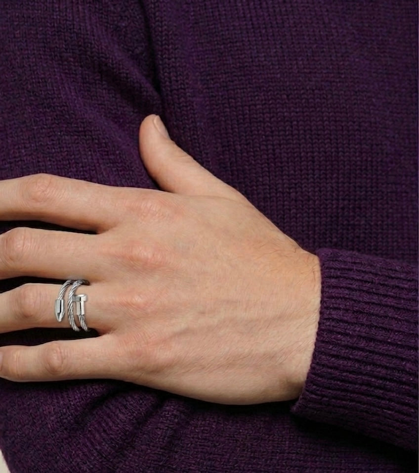 RG116W B.Tiff Pointe Cable Adjustable Ring