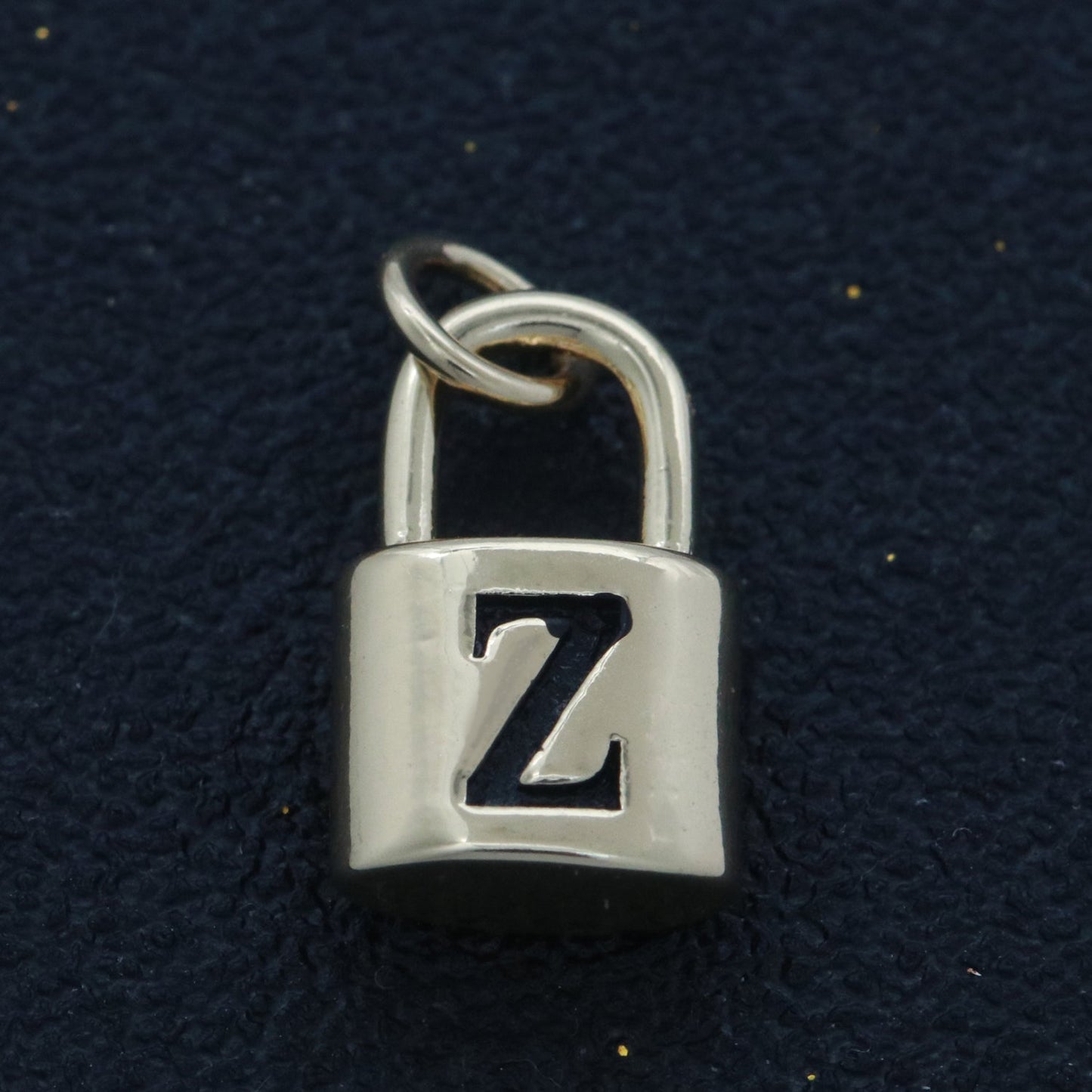 14K Gold Filled Padlock Letter Initial Lock Personalized Charm Pendant | A-822-A-834