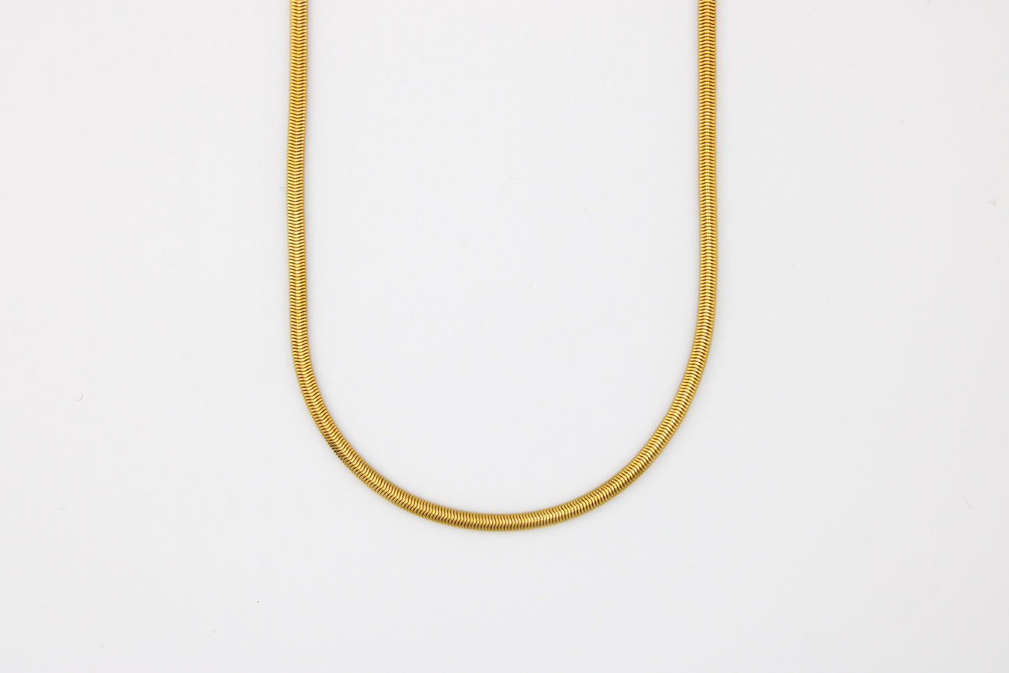 Rounded Gold Herringbone Chain