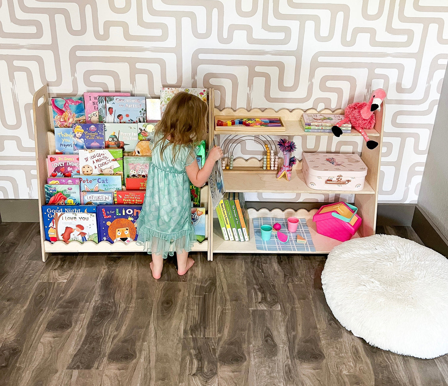 RAY+ROY- Scalloped Toy Shelf + Bookshelf