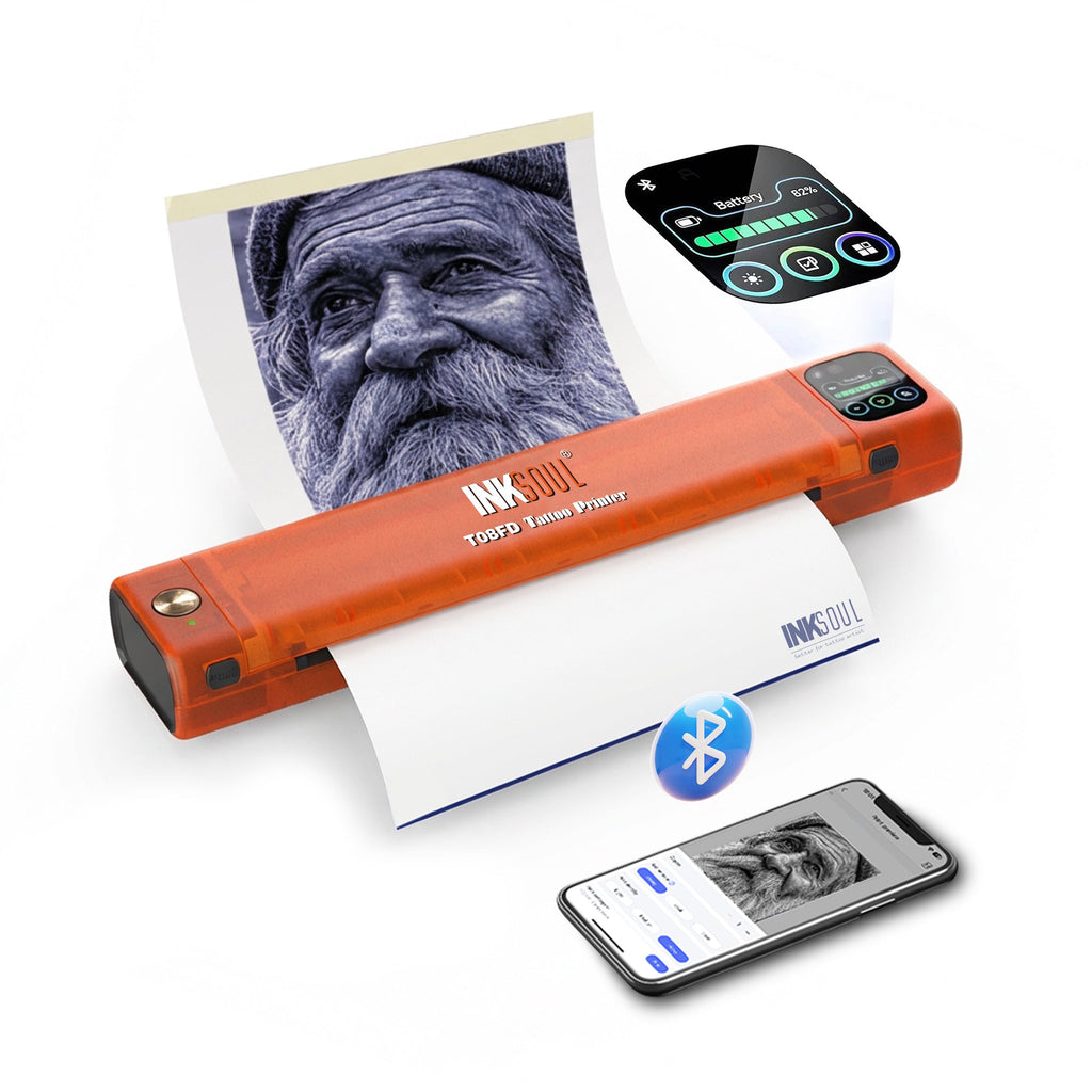 INKSOUL® T08FD tattoo transfer printer touch screen