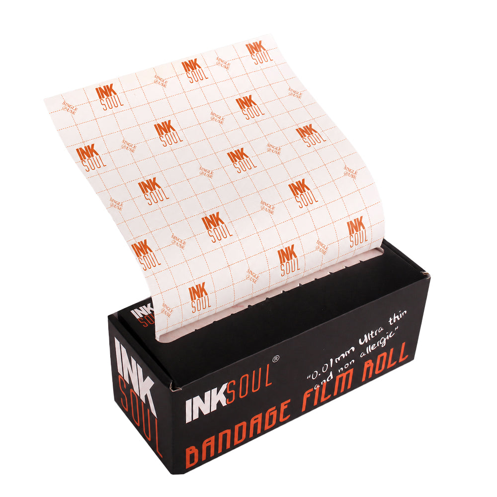 INKSOUL® Pansement de Soin Post-Tatouage Film 0,01mm ultra-mince Rouleau 15cm X 9,14m