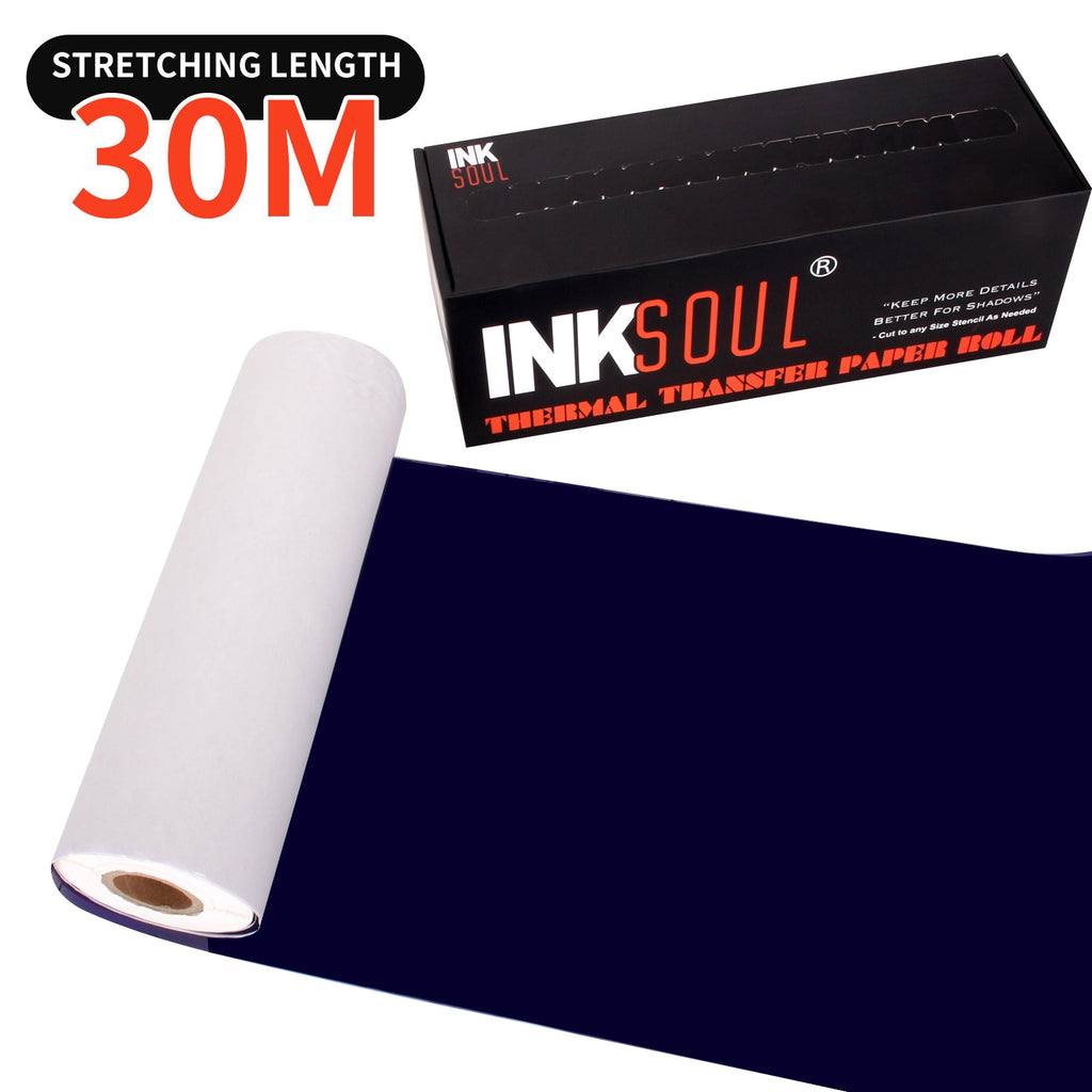 Rouleau de papier pochoir de tatouage INKSOUL® 210mm*30M