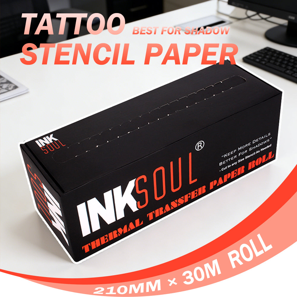 Rouleau de papier pochoir de tatouage INKSOUL® 210mm*30M