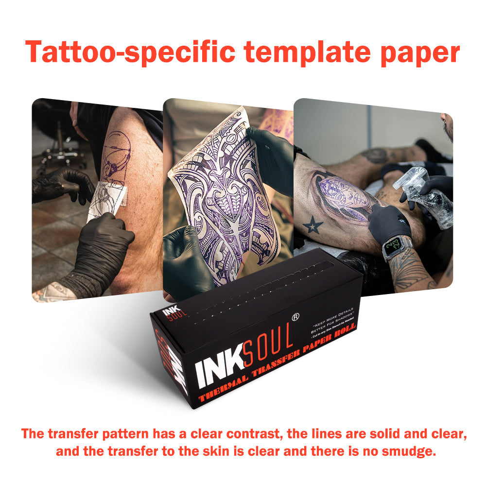 Rouleau de papier pochoir de tatouage INKSOUL® 210mm*30M