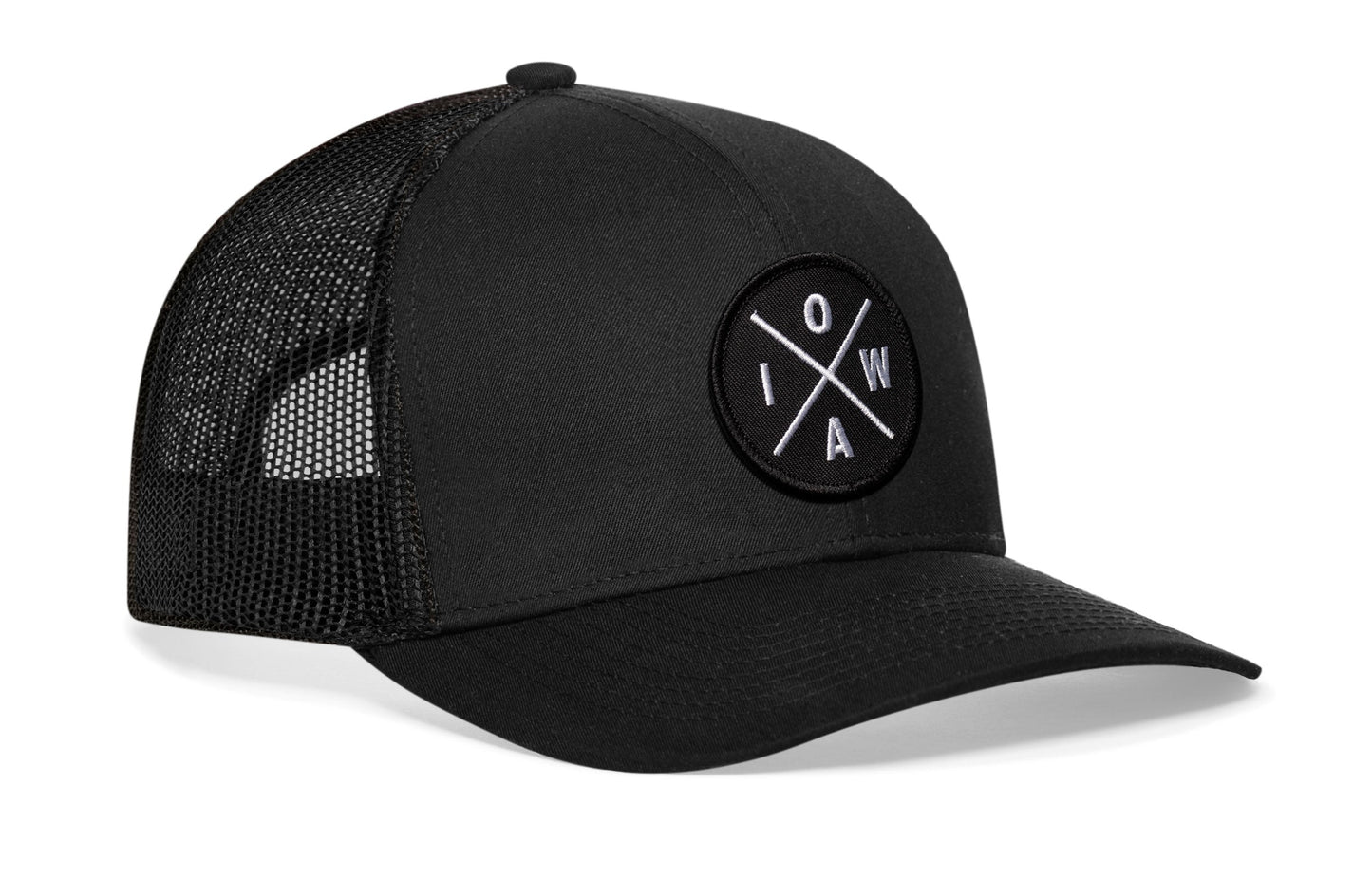Iowa Trucker Hat  |  Black IOWA X Snapback